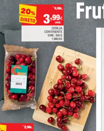 Continente Cereja Continente 500g promoção