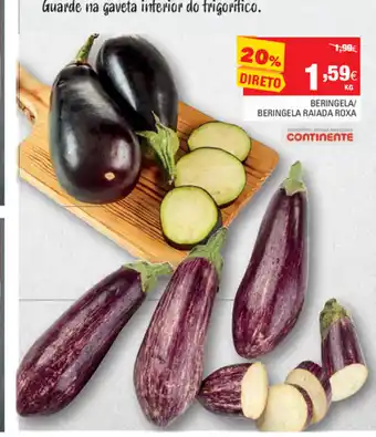 Continente Beringela/Beringela Raiada Roxa promoção