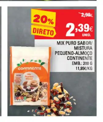 Continente Mix Puro Sabor/Mistura Pequeno-Almoço Continente 200g promoção