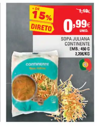 Continente Sopa Juliana Continente 450g promoção