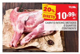 Continente Cabrito Inteiro, Metades e Quartos Continente promoção