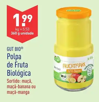 ALDI Polpa de Fruta Biológica 360 promoção
