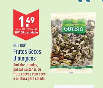 ALDI Frutos Secos Biológicos 80/100g promoção