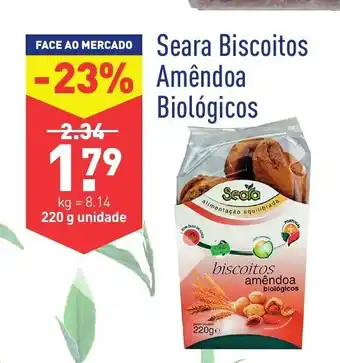 ALDI Seara Biscoitos Amêndoa Biológicos 220g promoção