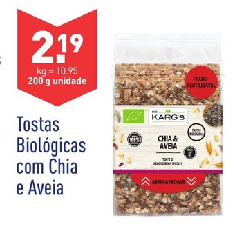 ALDI Tostas Biológicas com Chia e Aveia 200g promoção
