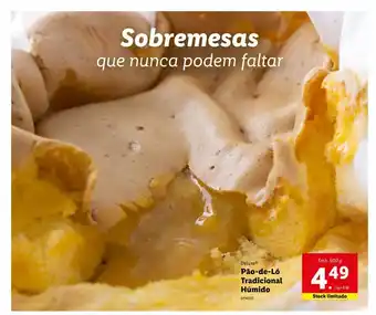 Lidl Pão-de-Ló Tradicional Húmido promoção