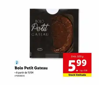 Lidl Bolo Petit Gateau promoção