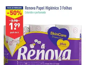 ALDI Renova Papel Higiénico 3 Folhas promoção