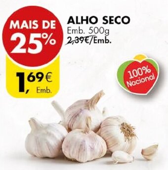 Pingo Doce Alho Seco 500g promoção