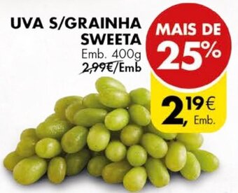 Pingo Doce UVA s/Grainha Sweeta 400g promoção