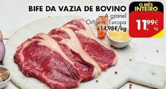 Pingo Doce Bife da Vazia de Bovino promoção