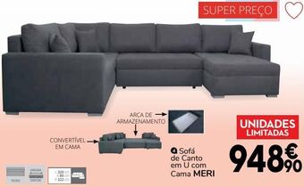 Conforama Chaise longue com cama promoção
