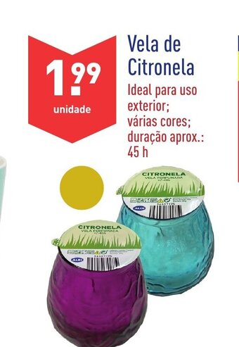 Vela de Citronela 45h