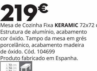 Conforama Mesa de cozinha promoção