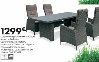 Conforama Conjunto jardim promoção