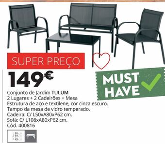 Conforama Conjunto jardim promoção