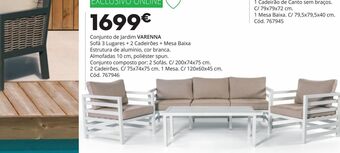 Conforama Conjunto jardim promoção