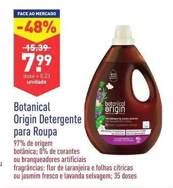 ALDI Botanical Origin Detergente para Roupa 35 Doses promoção