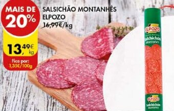 Pingo Doce Salsichão Montanhês Elpozo promoção