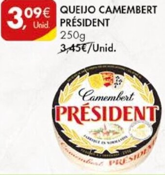 Pingo Doce Queijo Camembert Président 250g promoção