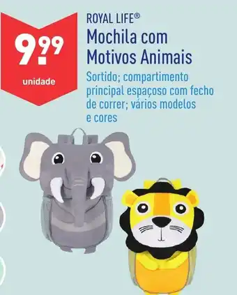 ALDI Royal Life Mochila com Motivos Animais promoção