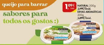 Pingo Doce Queijo para Barrar Natural 200g/ Ervas Aromáticas 200g promoção