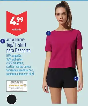 ALDI Active Touch Top/T-Shirt para Desporto S-L promoção