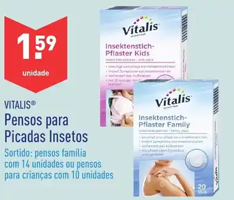 ALDI Vitalis Pensos para Picadas Insetos 10 Unidades promoção
