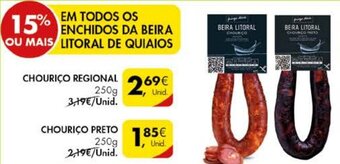 Pingo Doce Chouriço Regional 250g promoção