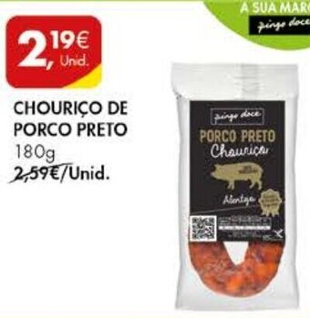 Pingo Doce Chouriço de Porco Preto 180g promoção