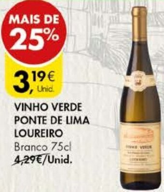 Pingo Doce Vinho Verde Ponte de Lima Loureiro 75cl promoção