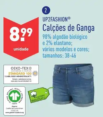 ALDI Up2Fashion Calções de Ganga 38-46 promoção