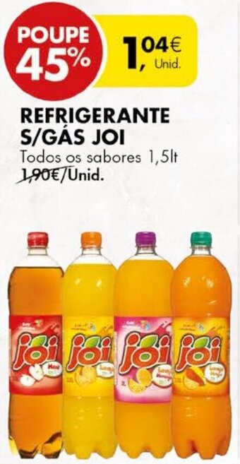 Pingo Doce Refrigerante S/Gás Joi 1,5lt promoção