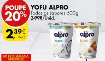 Pingo Doce Yofu Alpro 500g promoção