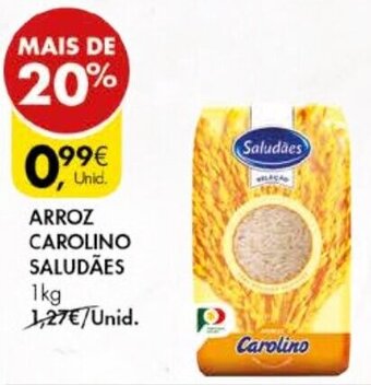 Pingo Doce Arroz Carolino Saludães 1kg promoção