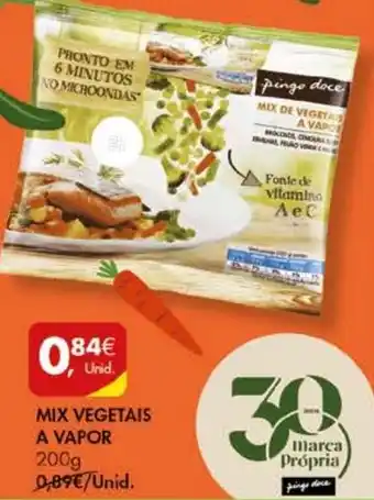 Pingo Doce Mix Vegetais A Vapor 200g promoção