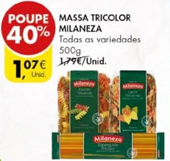 Pingo Doce Massa Tricolor Milaneza 500g promoção