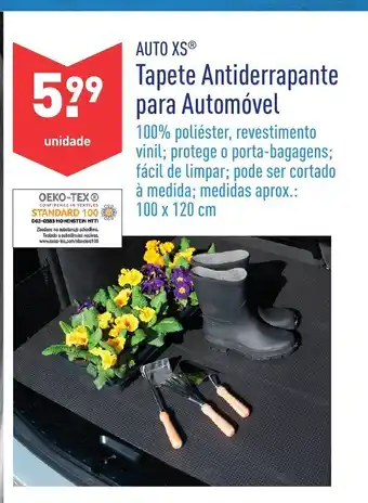 ALDI Auto XS Tapete Antiderrapante para Automóvel 100x120cm promoção