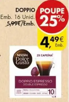 Pingo Doce Cápsulas p/Máquina Doppio 16 unid promoção