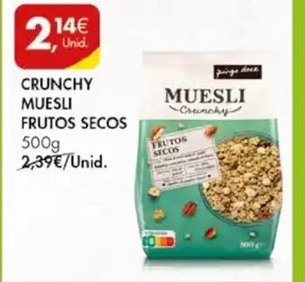 Pingo Doce Crunchy Muesli Frutos Secos 500g promoção
