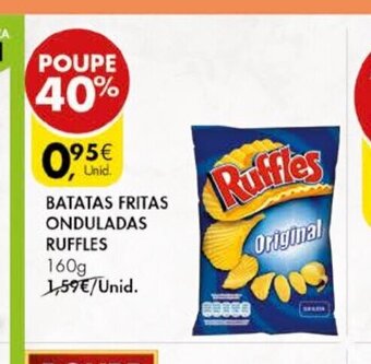 Pingo Doce Batatas Fritas Onduladas Ruffles 160g promoção
