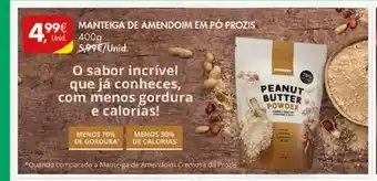 Pingo Doce Manteiga de Amendoim Em Po Prozis 400g promoção
