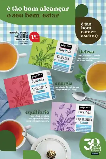Pingo Doce Infusão Defesa / Energia / Equilibrio Pura Vida promoção