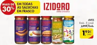 Pingo Doce Salsichas em Frasco Aves Izidoro 5 Unid promoção