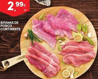 Continente Bifanas de Porco Continente promoção