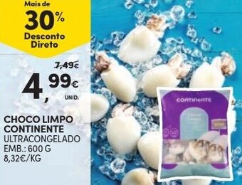 Continente Choco Limpo Continente 600g promoção