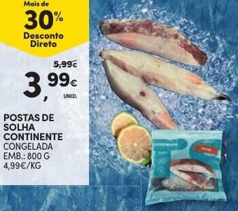 Continente Postas de Solha Continente 800g promoção