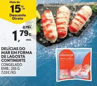 Continente Delícia do Mar em Forma de Lagosta Continente 255g promoção
