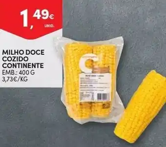 Continente Milho Doce Cozido Continente 400g promoção