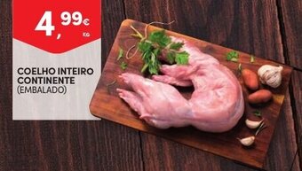 Continente Coelho Inteiro Continente promoção